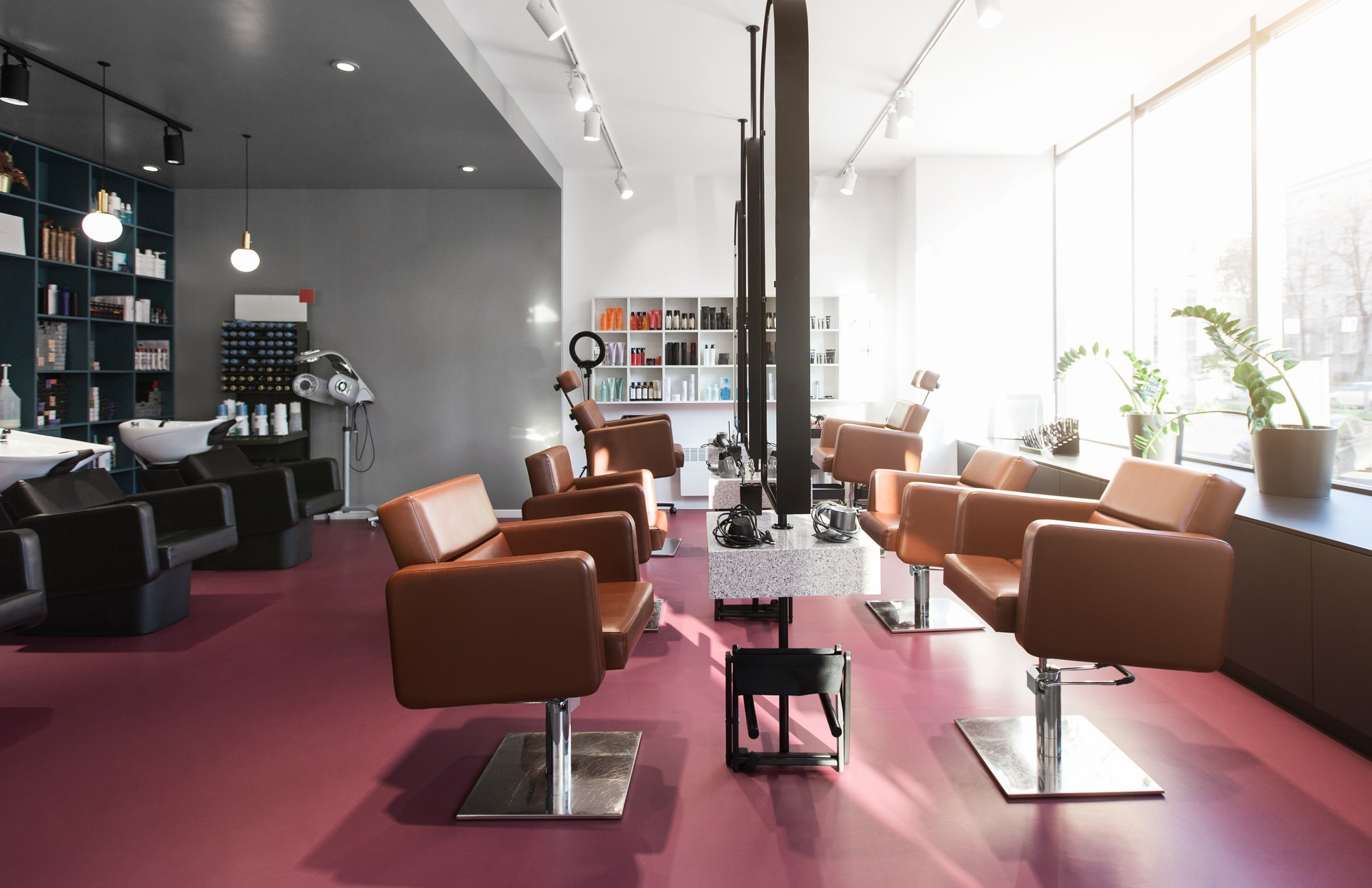 Interior beauty salon, place for makeup artist, hairdresser